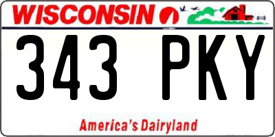 WI license plate 343PKY