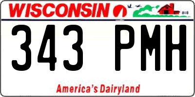 WI license plate 343PMH