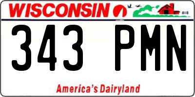 WI license plate 343PMN