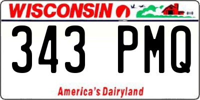 WI license plate 343PMQ