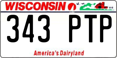 WI license plate 343PTP