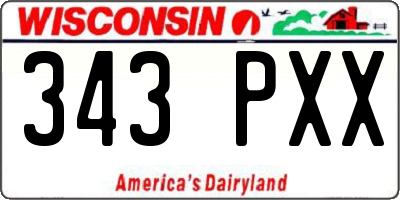 WI license plate 343PXX