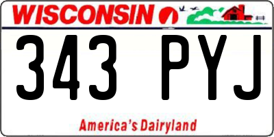 WI license plate 343PYJ