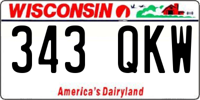 WI license plate 343QKW