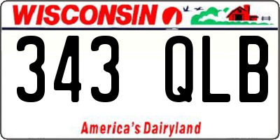WI license plate 343QLB