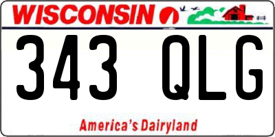 WI license plate 343QLG
