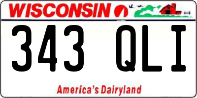 WI license plate 343QLI