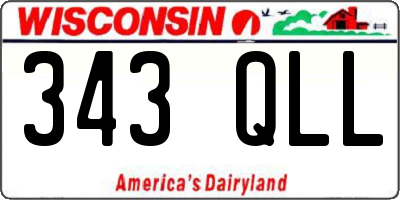 WI license plate 343QLL