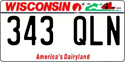 WI license plate 343QLN