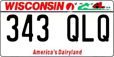 WI license plate 343QLQ
