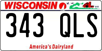 WI license plate 343QLS