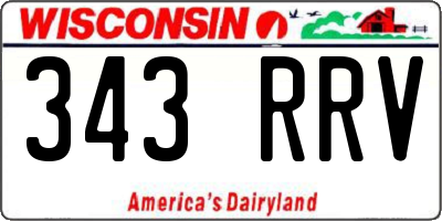WI license plate 343RRV