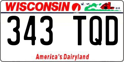 WI license plate 343TQD