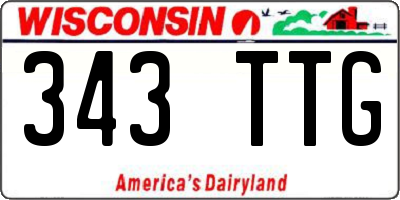 WI license plate 343TTG