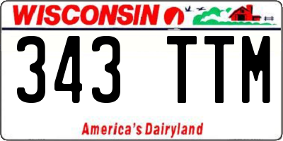 WI license plate 343TTM