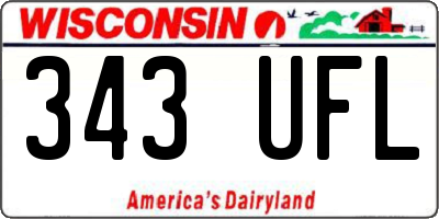 WI license plate 343UFL