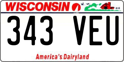 WI license plate 343VEU