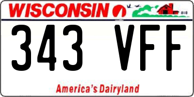 WI license plate 343VFF