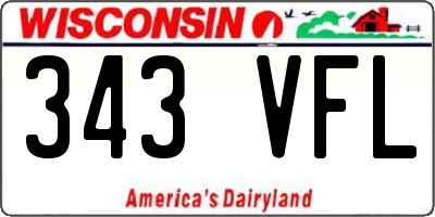 WI license plate 343VFL