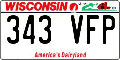 WI license plate 343VFP