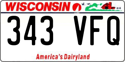 WI license plate 343VFQ
