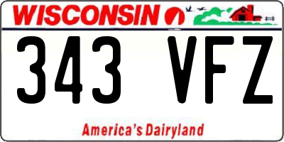 WI license plate 343VFZ