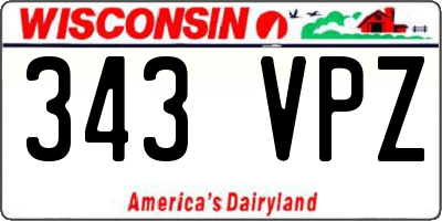WI license plate 343VPZ
