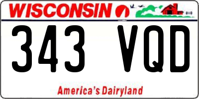 WI license plate 343VQD
