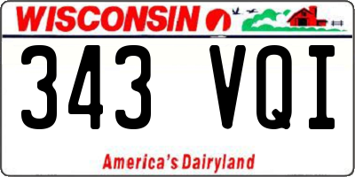 WI license plate 343VQI