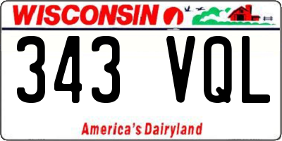 WI license plate 343VQL
