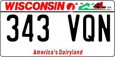 WI license plate 343VQN