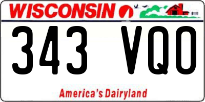 WI license plate 343VQO
