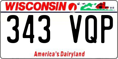 WI license plate 343VQP