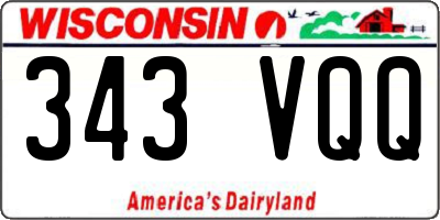 WI license plate 343VQQ