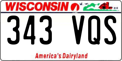 WI license plate 343VQS