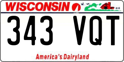 WI license plate 343VQT