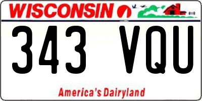 WI license plate 343VQU