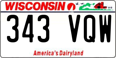 WI license plate 343VQW
