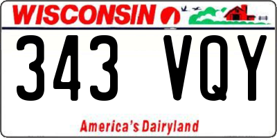 WI license plate 343VQY