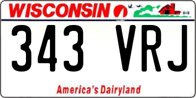 WI license plate 343VRJ