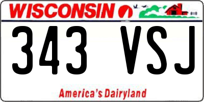 WI license plate 343VSJ