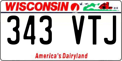 WI license plate 343VTJ