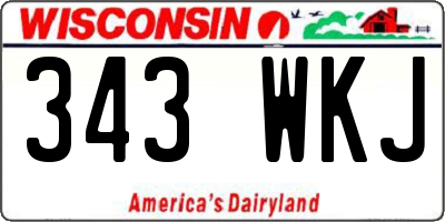WI license plate 343WKJ