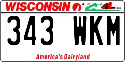WI license plate 343WKM
