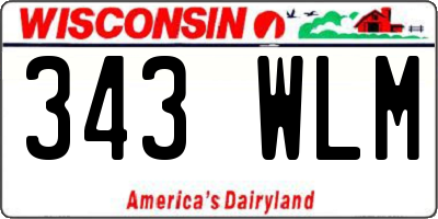 WI license plate 343WLM
