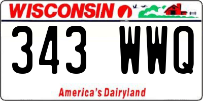 WI license plate 343WWQ