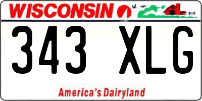 WI license plate 343XLG