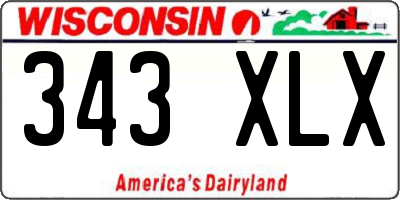 WI license plate 343XLX