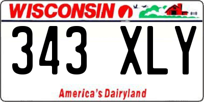 WI license plate 343XLY