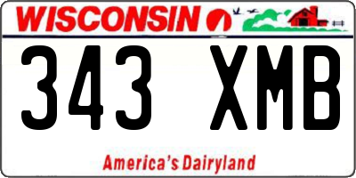 WI license plate 343XMB